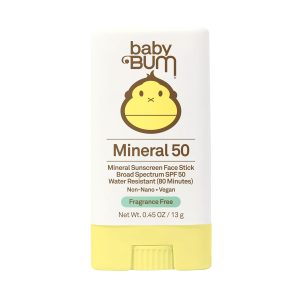 Sun Bum Baby Bum Mineral SPF 50 Sunscreen Stick - Hawaii 104 Act Compliant - UVA-UVB Face and Body Protection - Unscented for Sensitive Skin - Travel Size - 0.45 Oz - 1