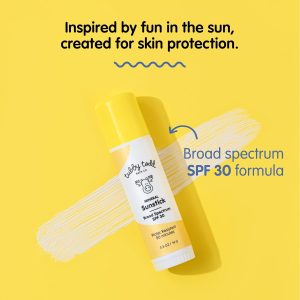 TUBBY TODD Mineral Sunstick - Broad Spectrum SPF 30 Sunscreen for Kids - Water-Resistant Stick Sunscreen for Body & Face - Safe for Sensitive Skin - 2 Pack, 0.5 oz - 3