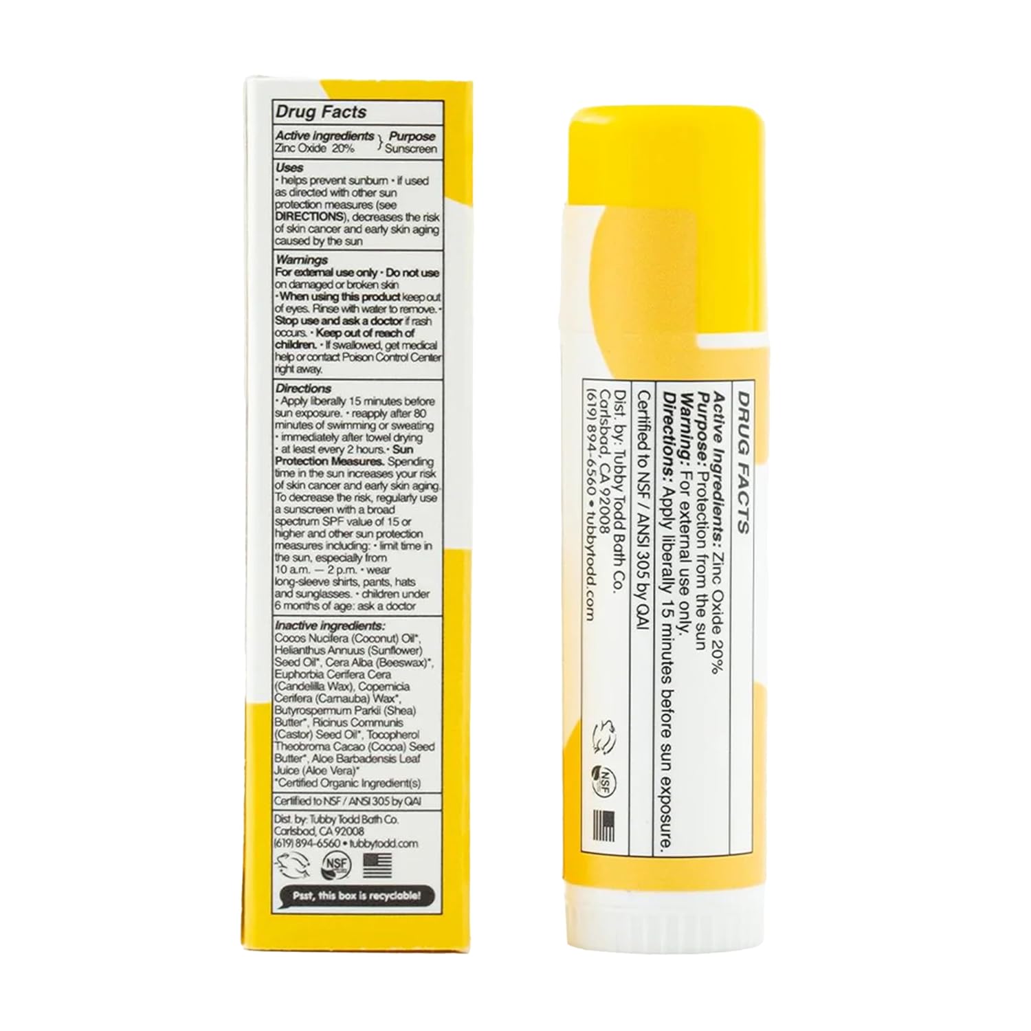 TUBBY TODD Mineral Sunstick - Broad Spectrum SPF 30 Sunscreen for Kids - Water-Resistant Stick Sunscreen for Body & Face - Safe for Sensitive Skin - 2 Pack, 0.5 oz - 7