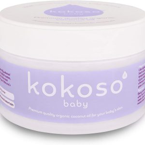 Baby Organic Coconut Oil – Moisturising 100% Natural Baby Oil for Baby Massage, Dry, Sensitive and Normal Baby Skin – 168g