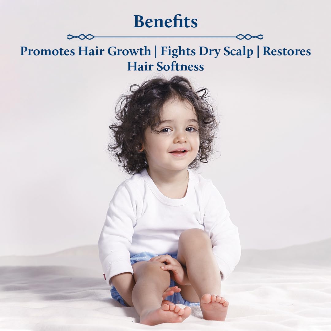 Blue Nectar Ayurvedic Baby Hair Oil with Coconut & Almond | Natural Herbal Kids Hair Oil for Soft, Gentle Scalp Care | Baby Care Essential (18 Herbs, 100 ml) - Image 5