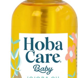 HobaCare Jojoba Baby Oil with Pump Dispenser – 100% Pure Natural Unrefined Unscented Cold-Pressed Jojoba Oil for Baby Hair, Infant Skin, Cradle Care & Body Moisture - 1