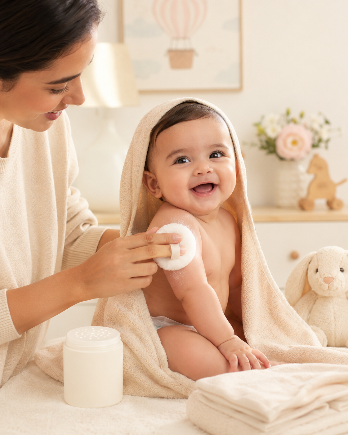 Gentle baby skincare routine