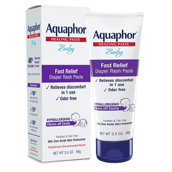 Aquaphor Baby Diaper Rash Paste - For Serious Diaper Rash and Flare-ups - 3.5 Oz. Tube - 1