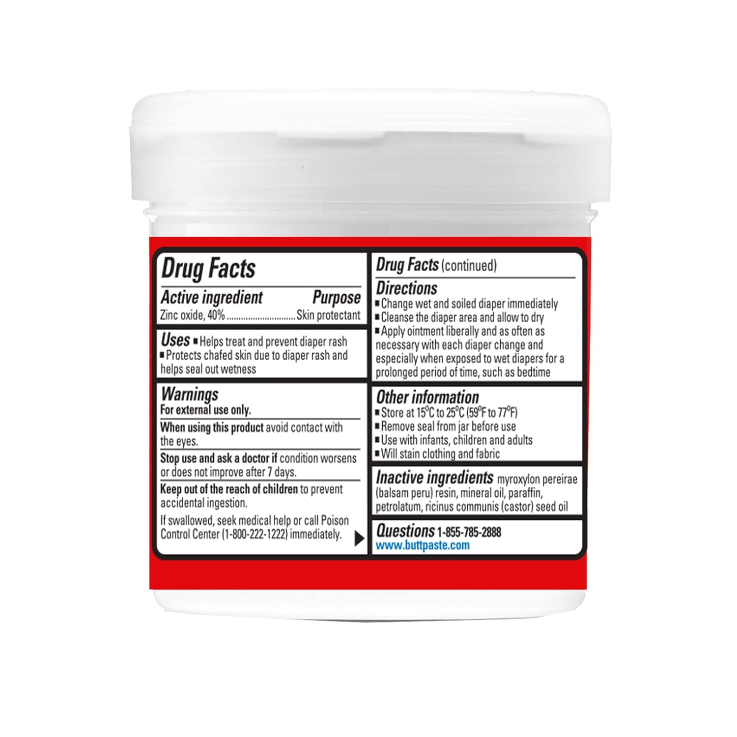 Boudreaux’s Butt Paste Max Strength Diaper Rash Cream for Baby, Ointment With Zinc Oxide, 14 oz Flip-Top Jar - Image 3