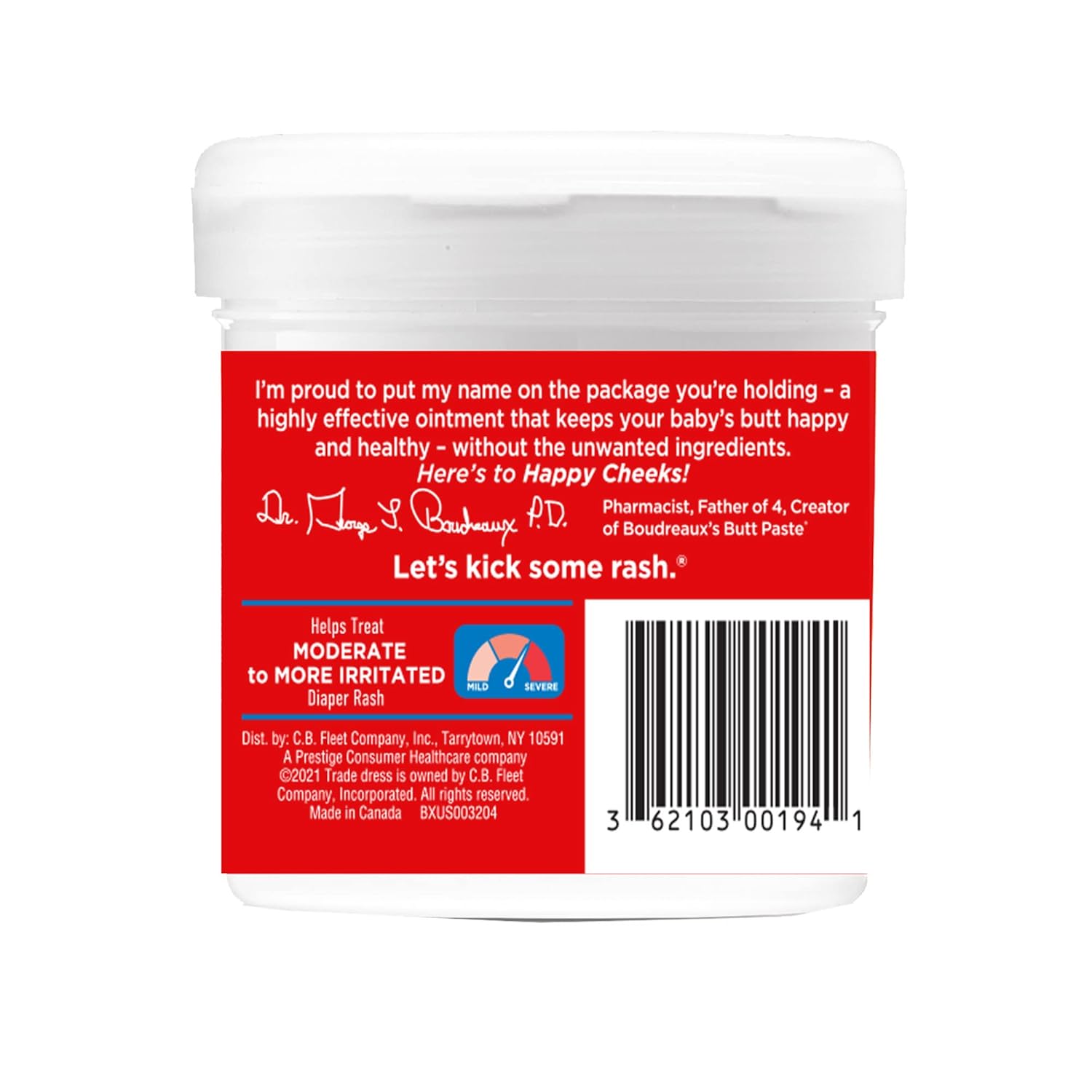 Boudreaux’s Butt Paste Max Strength Diaper Rash Cream for Baby, Ointment With Zinc Oxide, 14 oz Flip-Top Jar - Image 2