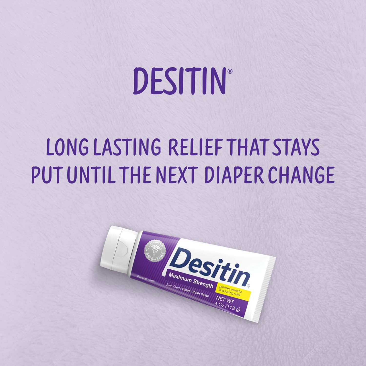 Desitin Maximum Strength Baby Diaper Rash Cream, 40% Zinc Oxide, Hypoallergenic No Added Parabens & Dyes, Protects & Relieves Baby’s Skin for Up to 12 Hours, Prevents Diaper Rash, 4.8 oz Tube - Image 8