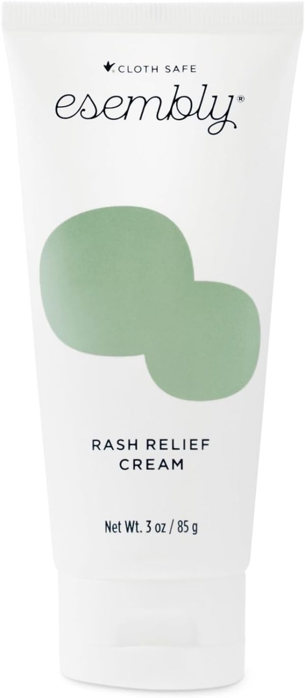 Esembly Rash Relief Cream, Organic and Cloth Friendly Zinc Oxide Barrier Cream, Soothes and Heals Diaper Rash, Natural Aid for Baby Bottom Discomfort, 3oz - 1