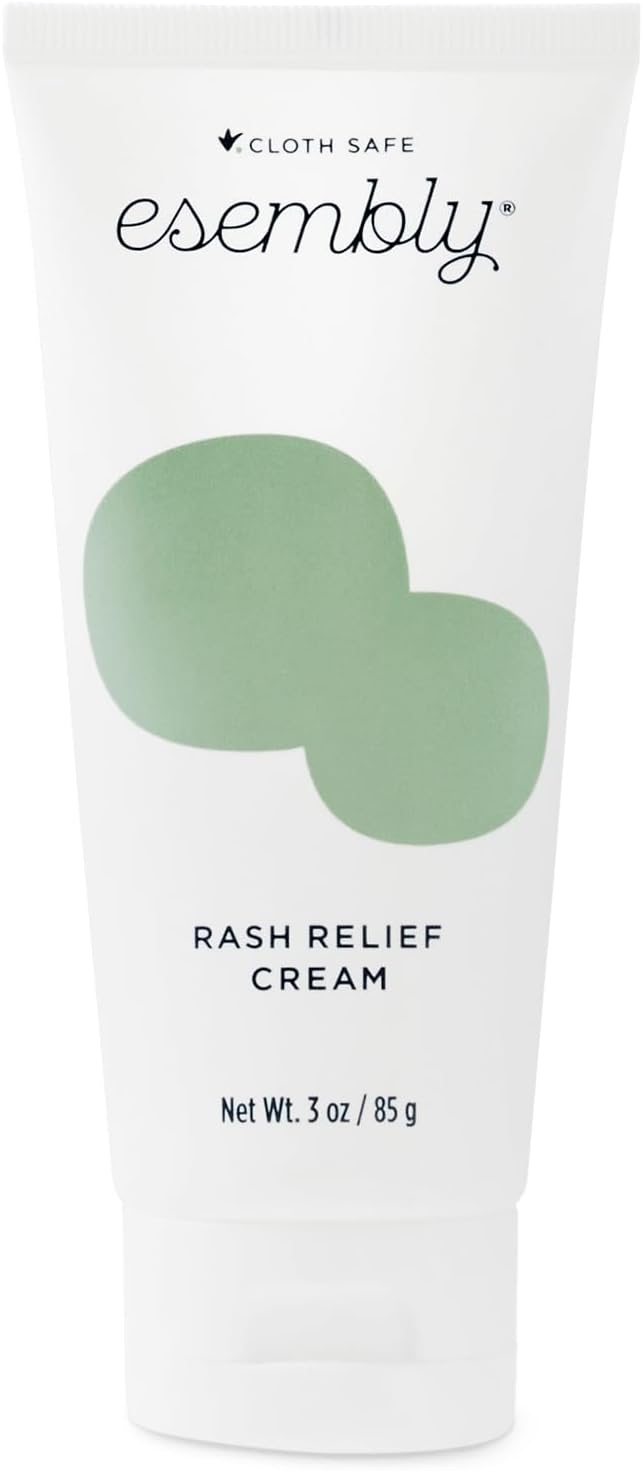 Esembly Rash Relief Cream, Organic and Cloth Friendly Zinc Oxide Barrier Cream, Soothes and Heals Diaper Rash, Natural Aid for Baby Bottom Discomfort, 3oz - 1