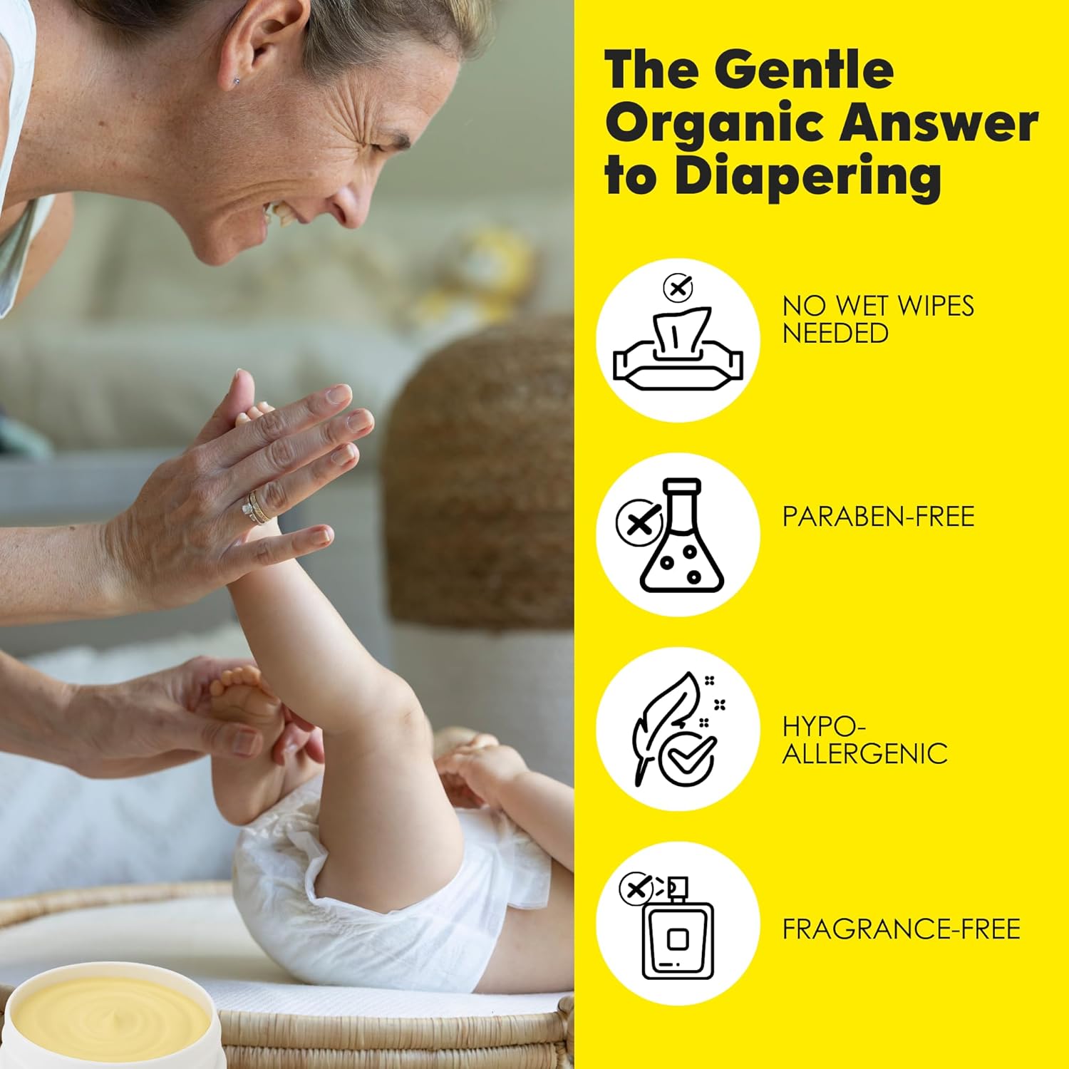 La Petite Creme French Organic Diaper Balm (4 oz) - Healing & Nourishing Diaper Cream - Gentle & Safe Liniment Baby Lotion - USDA Certified Organic - Baby Essentials for Newborn - Image 5