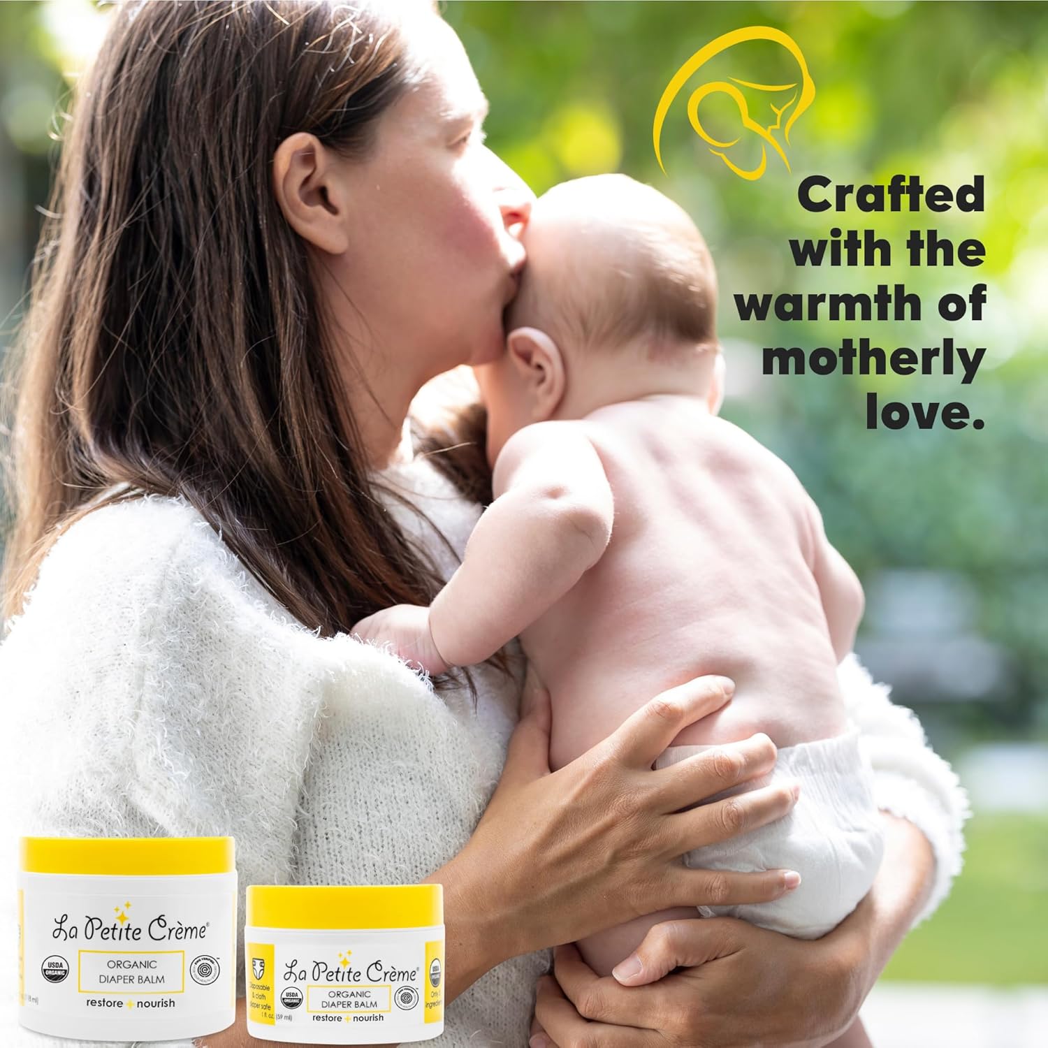 La Petite Creme French Organic Diaper Balm (4 oz) - Healing & Nourishing Diaper Cream - Gentle & Safe Liniment Baby Lotion - USDA Certified Organic - Baby Essentials for Newborn - Image 3
