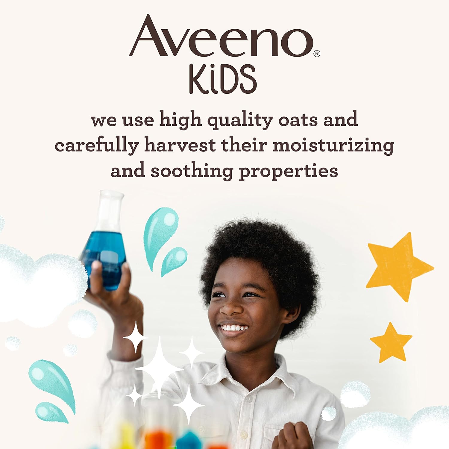 Aveeno Kids Sensitive Skin Face and Body Wash with Oat Extract, Gently Washes Away Dirt and Germs Without Drying, Tear-Free, Hypoallergenic Kids Body Wash, 18 fl. oz, 2 Pack - Image 3