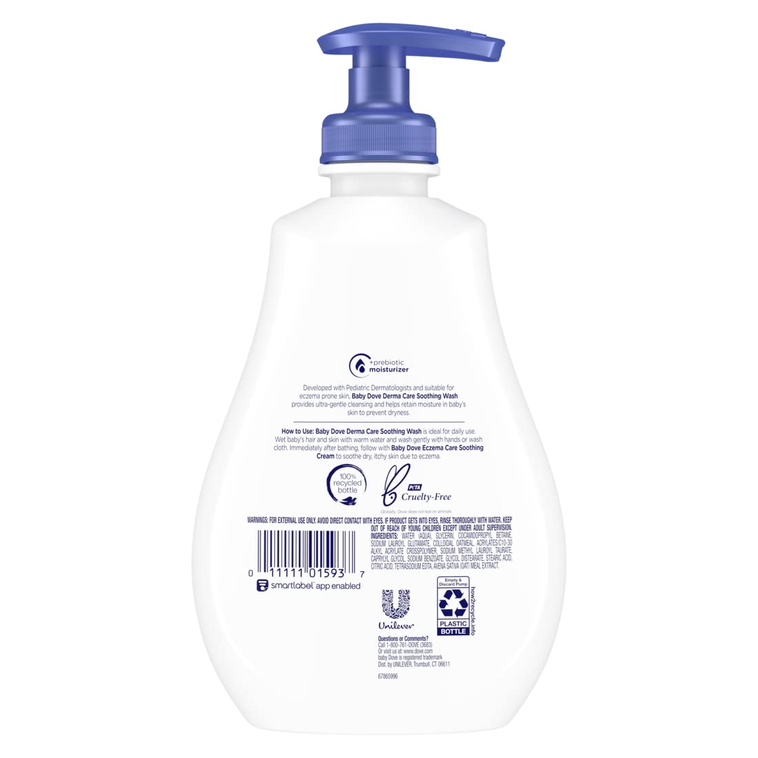 Baby Dove Derma Care Soothing Wash Skin Care with Colloidal Oatmeal Suitable for eczema prone skin 13 oz - Image 6