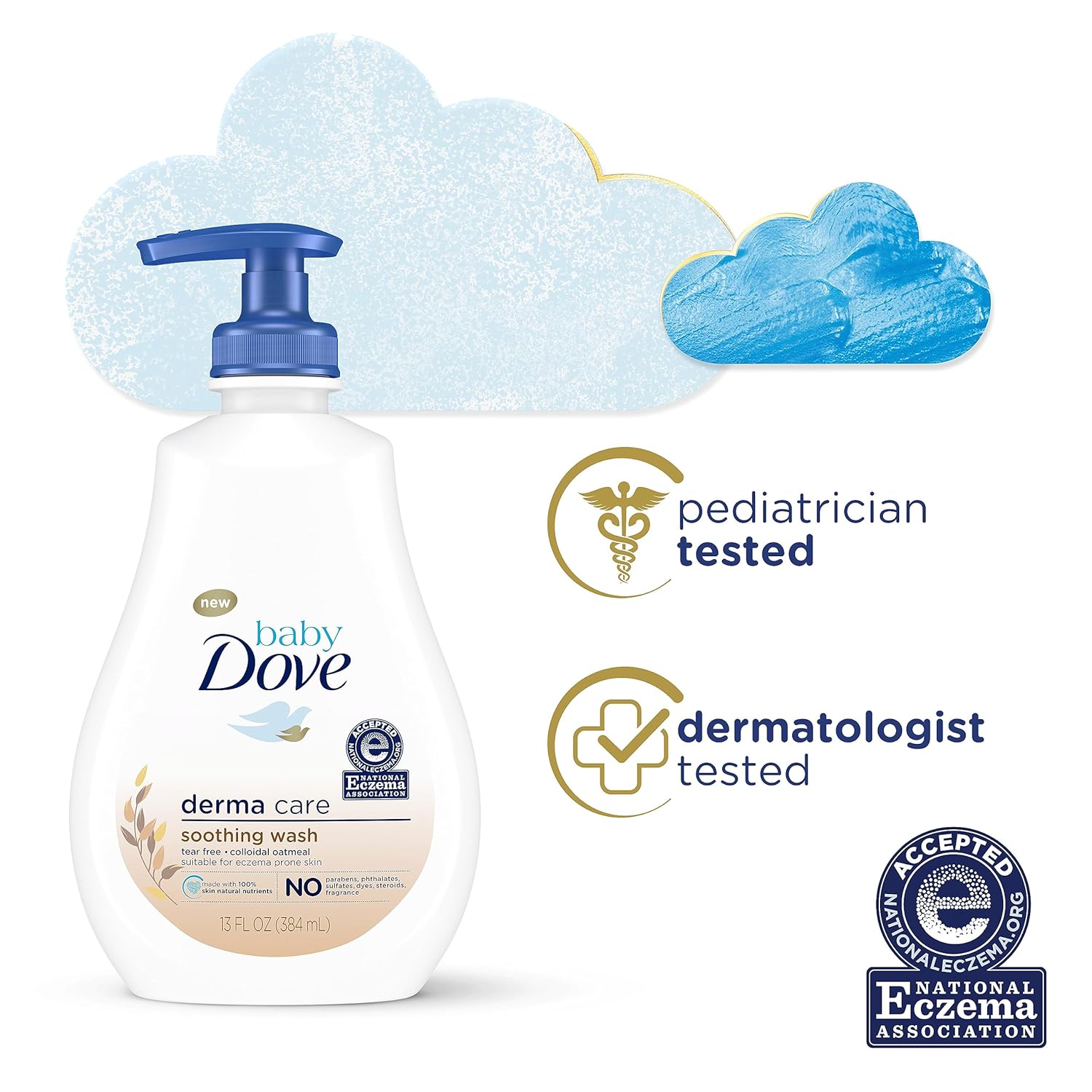 Baby Dove Derma Care Soothing Wash Skin Care with Colloidal Oatmeal Suitable for eczema prone skin 13 oz - Image 4