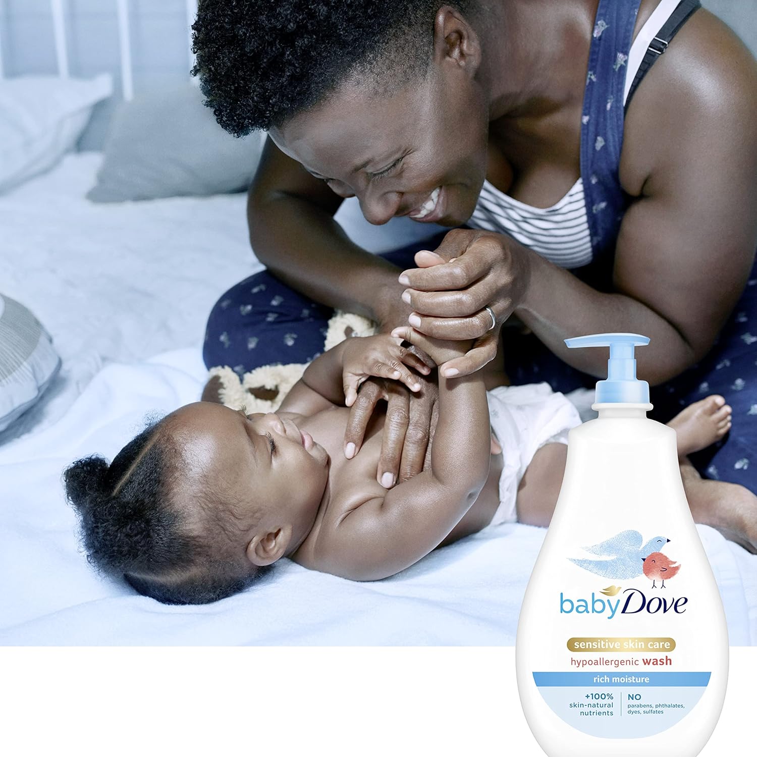 Baby Dove Sensitive Skin Care Baby Wash For Baby Bath Time Rich Moisture Tear-Free and Hypoallergenic, 20 oz (Packaging May Vary) - Image 4