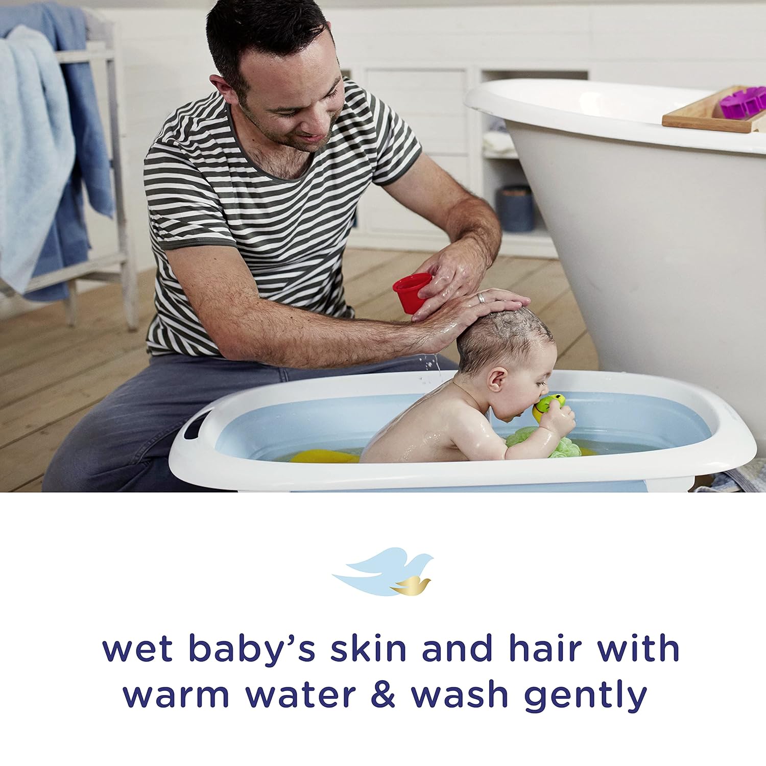 Baby Dove Sensitive Skin Care Baby Wash For Baby Bath Time Rich Moisture Tear-Free and Hypoallergenic, 20 oz (Packaging May Vary) - Image 14