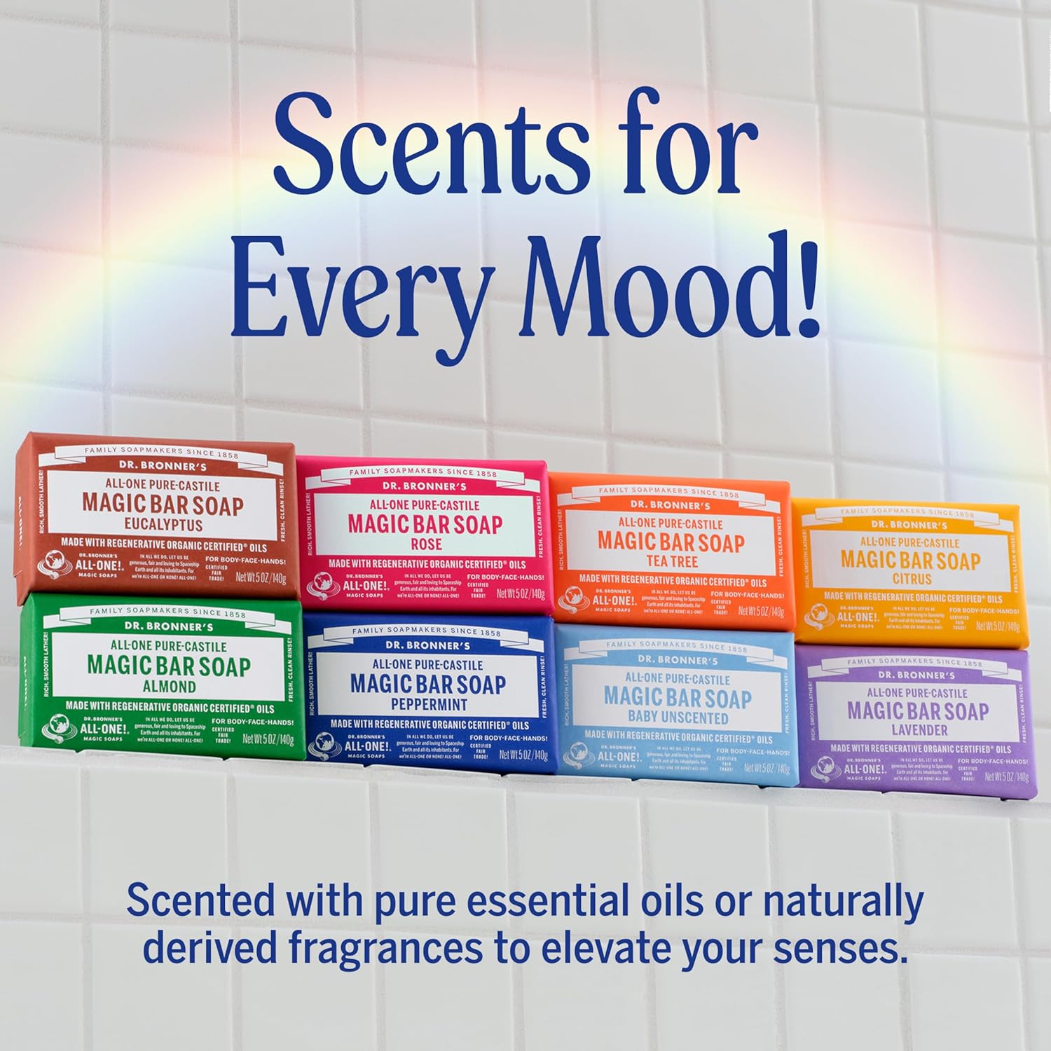 Dr. Bronner's Pure-Castile Baby Unscented Magic Bar Soaps - Made with Regenerative Organic Certified Oils - For Face, Hand, Hair Gentle on Sensitive Skin - Soap Bars for Men & Women - 2 Pack, 5 oz - Image 3