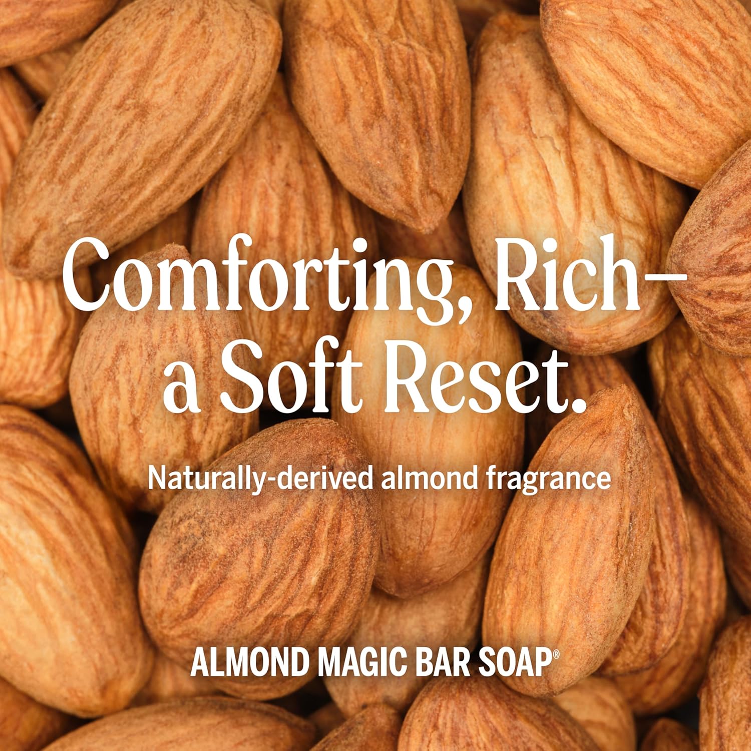 Dr. Bronner's Pure-Castile Magic Bar Soap (Almond, 5 ounce, 12-Pack)-Made with Regenerative Organic Certified Oils, For Face, Body, Hair, Gentle, Vegan, Cruelty-free Non-GMO - Image 5