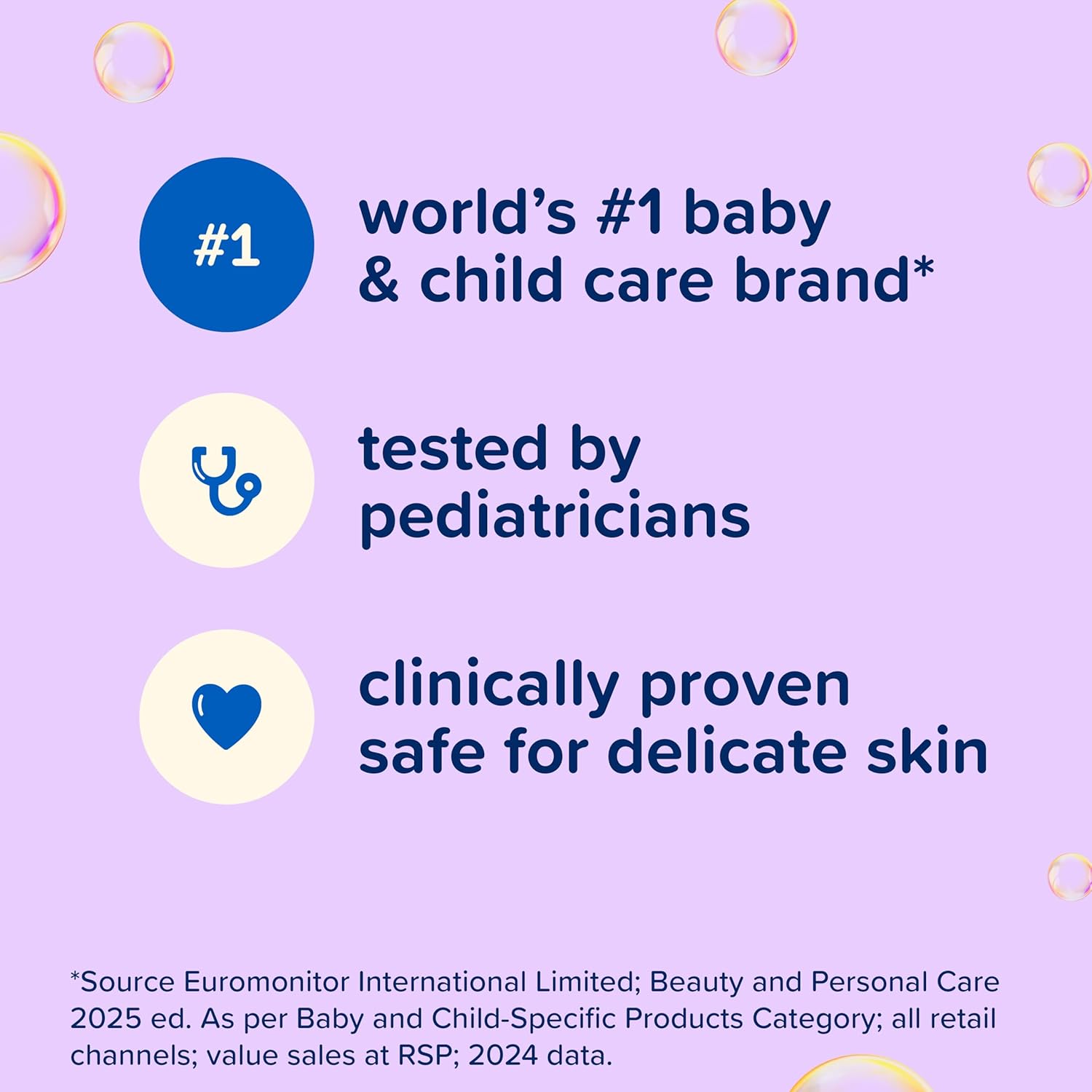 Johnson's Bedtime Baby Bath with Soothing NaturalCalm Aromas, Hypoallergenic & Tear-Free Liquid Baby Bath Formula, No Parabens, Sulfates, Dyes, or Phthalates, 27.1 fl. oz - Image 4