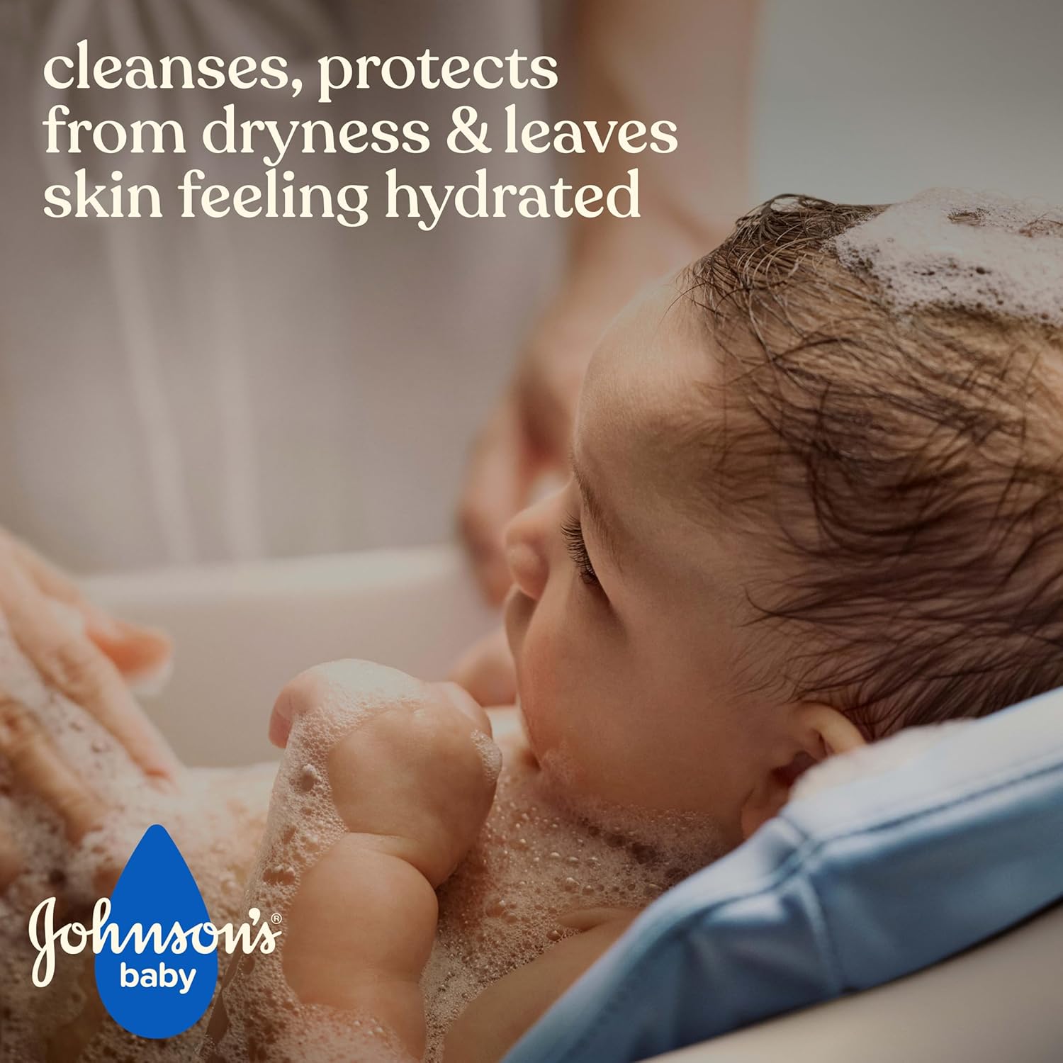 Johnson's Skin Nourishing Moisture Baby Wash, Vanilla & Oat Scents, Tear-Free, Hypoallergenic Baby Body Wash Cleanses, Protects from Dryness, & Leaves Skin Feeling Hydrated, 20.3 fl. oz - Image 8