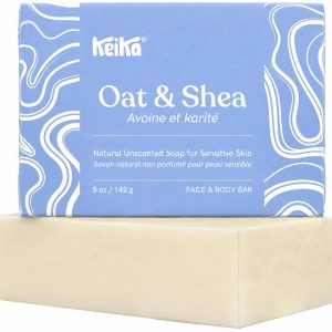 Keika Baby Soap Bar Oat & Shea Unscented for Eczema, Psoriasis, Face, Body, Infant Kids Teens Men Women with Sensitive Skin, 5 oz. - 1