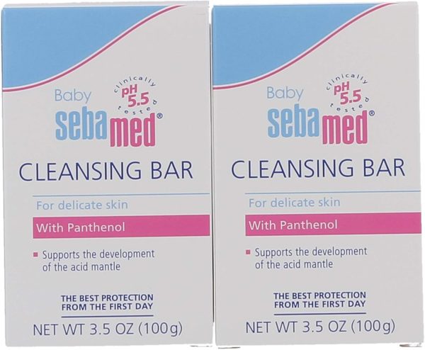 SEBAMED Baby Ultra Mild Cleansing Bar Pack of 2 - Hypoallergenic Non-irritating Cleanser with Vitamins and Amino Acids 3.5 Ounces (100g) 2pk - 1