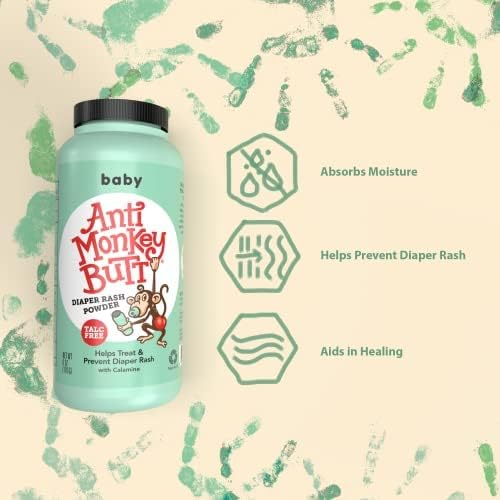 Anti Monkey Butt Baby Powder | Diaper Rash Prevention, Cornstarch & Calamine, Therapeutic Formula - Image 4