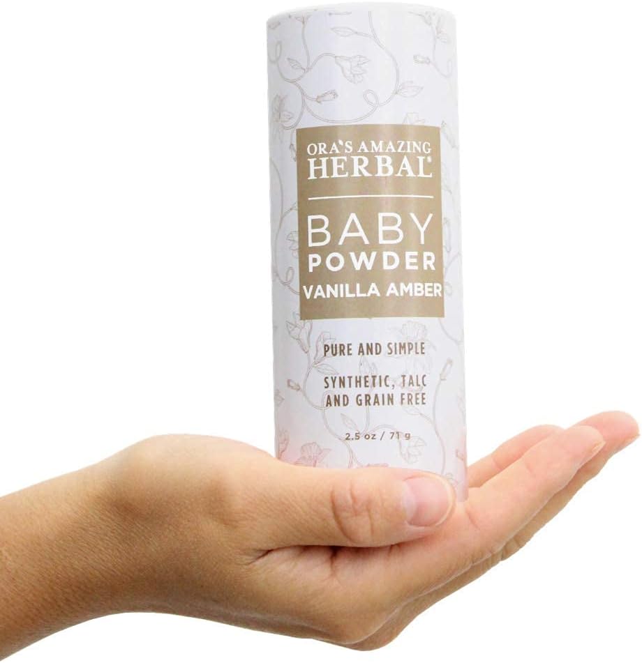 Baby Powder Talc-Free, Real Vanilla Amber Natural Scent, Cornstarch Free Arrowroot and Clay Based Powder, Synthetic Fragrance Free, Ora's Amazing Herbal, 2.5 oz - Image 4