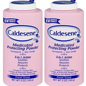 Caldesene Medicated Protecting Body Powder with Zinc Oxide and Cornstarch, Talc Free, 5 Oz (Pack of 2) - 1