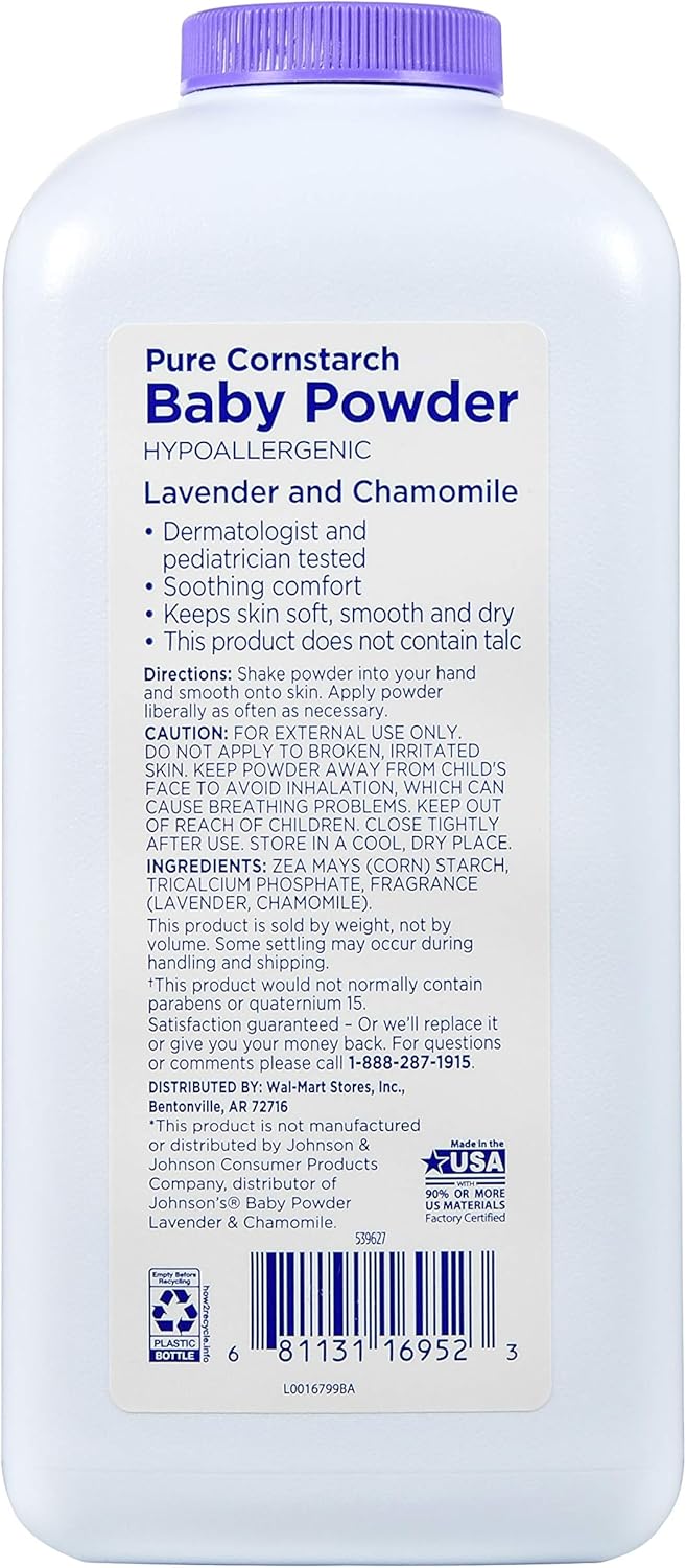 Equate Pure Cornstarch Baby Powder With Lavender and Chamomile, 22oz by Judastice - Image 2