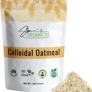 Shea Organics Organic Colloidal Oatmeal – 16 OZ - Soothing Bath & Skin Care Powder - Helps Soothe Itchy, Dry Skin - Safe for Babies & Adults - Great for Soap Making - 1