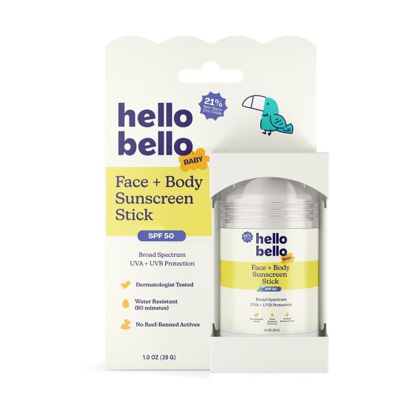 Hello Bello Baby Sunscreen, SPF50 Broad-Spectrum Mineral Sun Stick, 1oz - 1