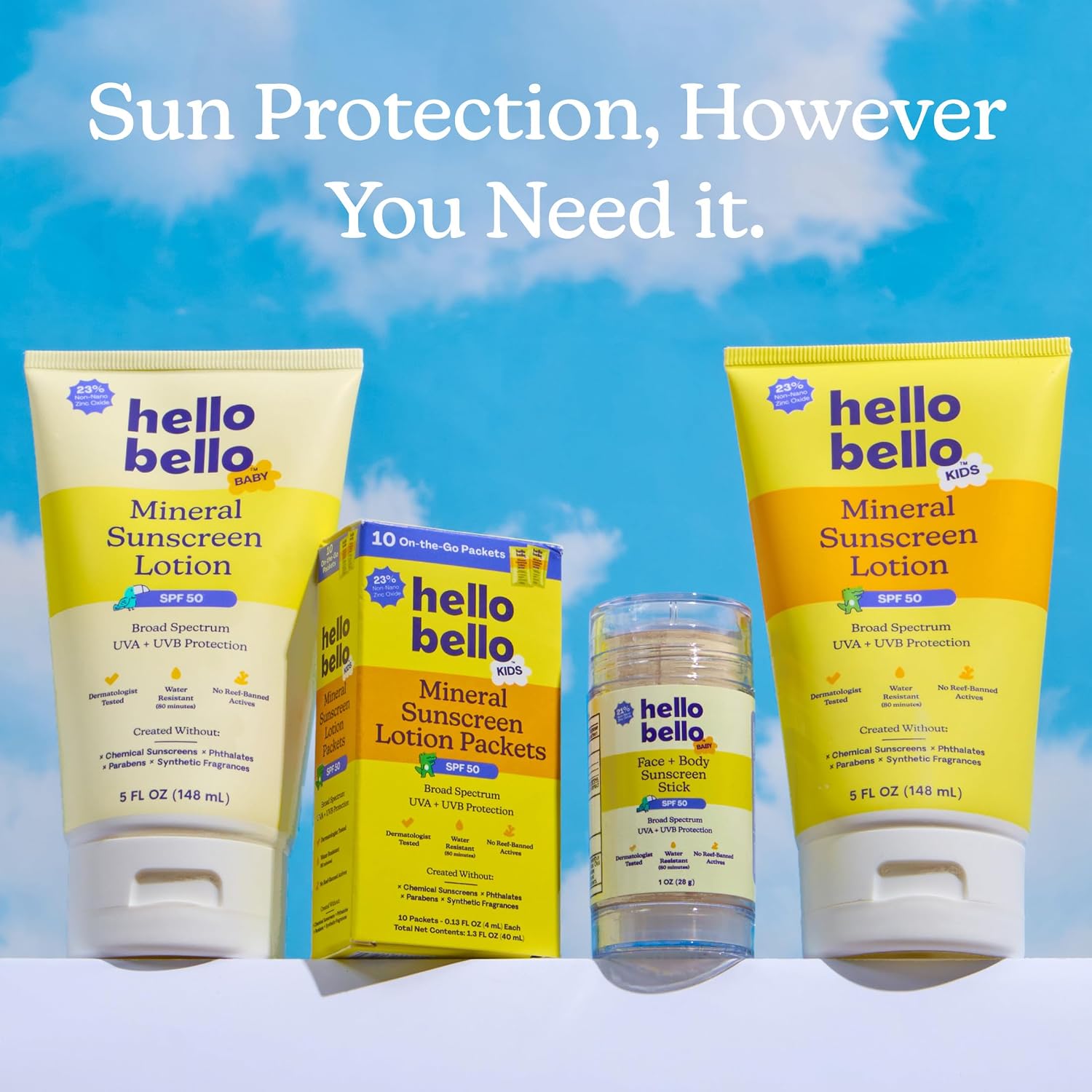 Hello Bello Baby Sunscreen, SPF50 Broad-Spectrum Mineral Sun Stick, 1oz - Image 9