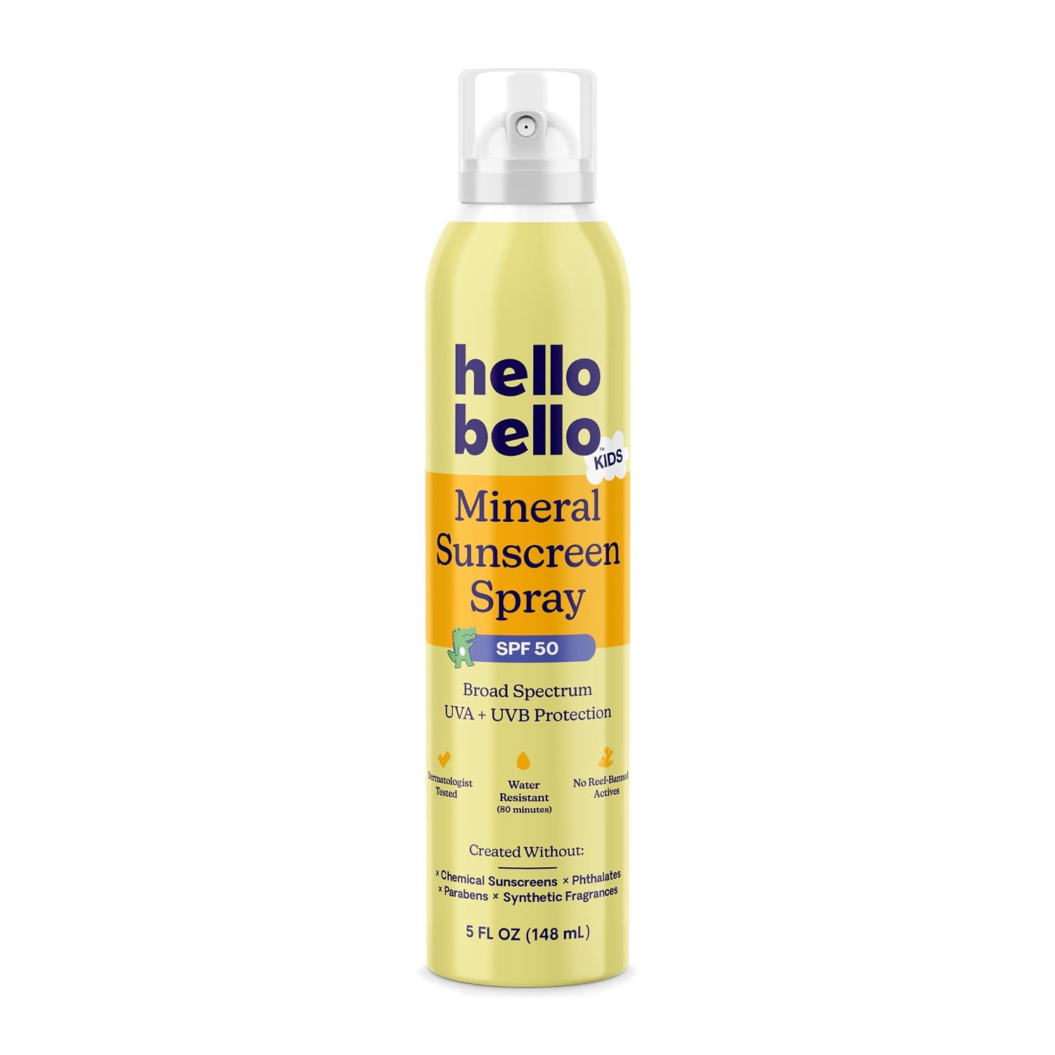 Hello Bello Kids Sunscreen – SPF50 Broad-Spectrum Mineral Sun Spray, 5oz