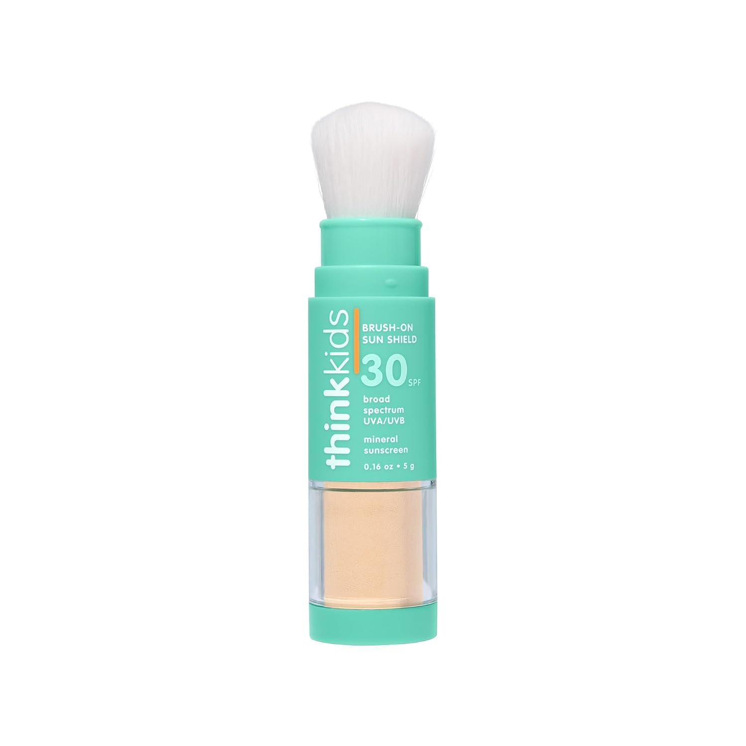 Thinkkids Brush-On Sun Shield Powder Sunscreen for Kids, SPF 30, Zinc Oxide