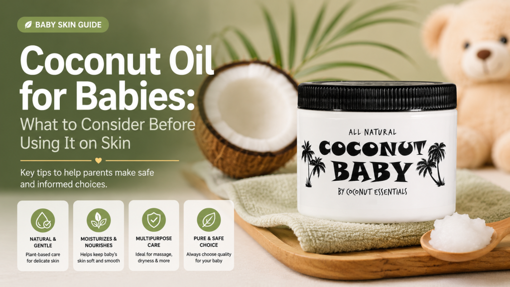 Coconut oil for babies guide covering skin use and patch testing