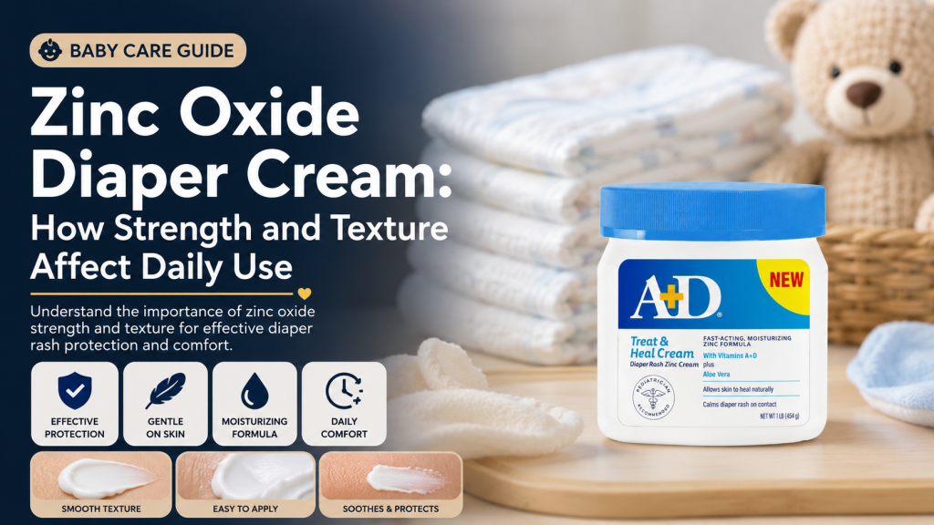 Zinc oxide diaper cream guide comparing strength and texture